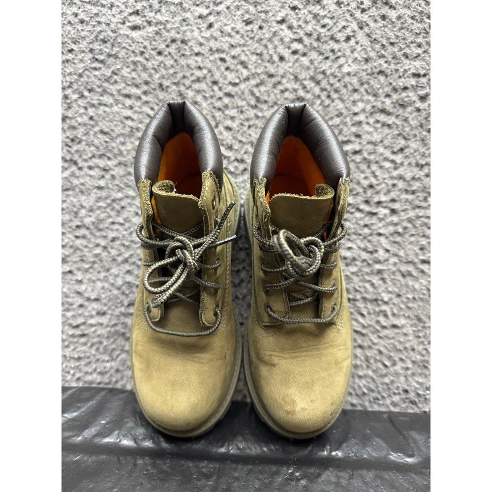 Timberland 6-Inch Premium Leather Boots Olive Green 1878A Boys Size 13 US - Picture 6 of 10
